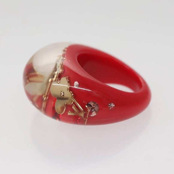 LOUIS VUITTON Uncle John Burgh Ring plastic Red - Picture 4 of 13